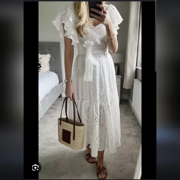 Zara | Dresses | Lastzara Nwt Ss22 Woman White Openwork Embroidery Midi Ruffle Dress 7686922 Xs | Poshmark Zara | Dresses | Lastzara Nwt Ss22 Woman White Openwork Embroidery Midi Ruffle Dress 7686922 Xs | Poshmark